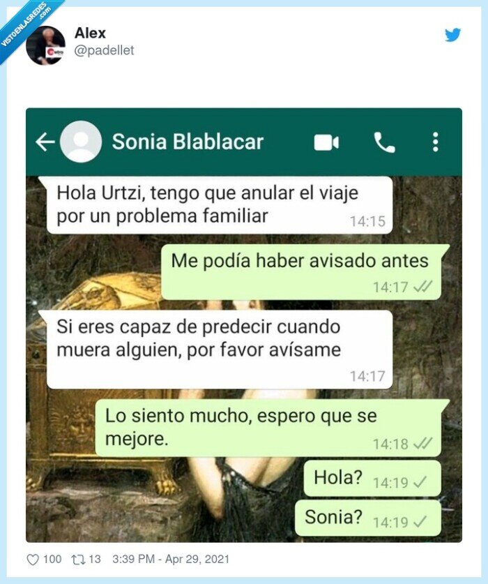 predecir,morir,blablacar