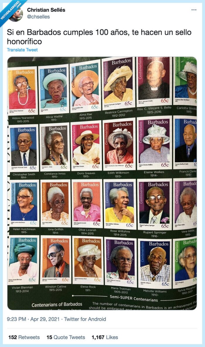 honorífico,barbados,cumplir años,sello