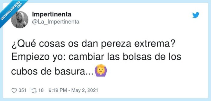 basura,pereza extrema,cambiar,bolsas