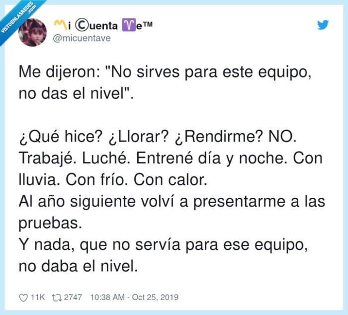 presentarme,siguiente,trabajar,entrenar,rendirse