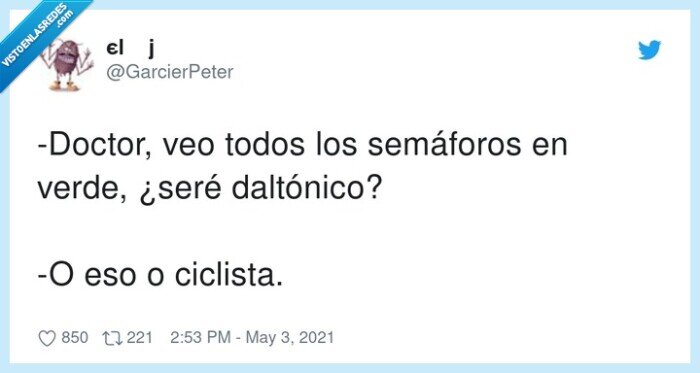 semáforos,daltónico,ciclista,doctor,verde