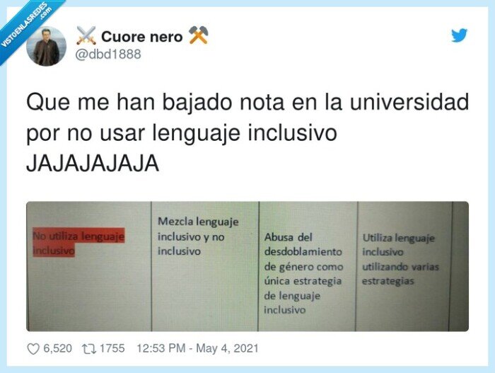 universidad,jajajajaja,lenguaje inclusivo,bajar,nota