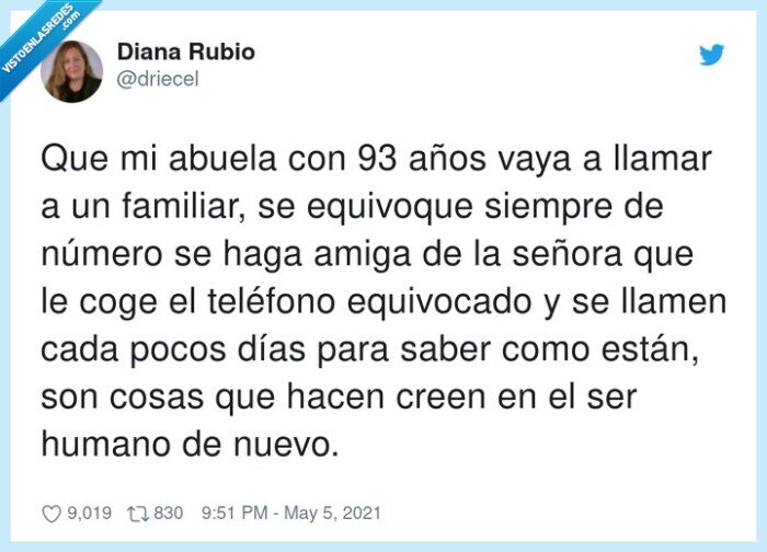 equivocarse,teléfono,familiar,señora,abuela