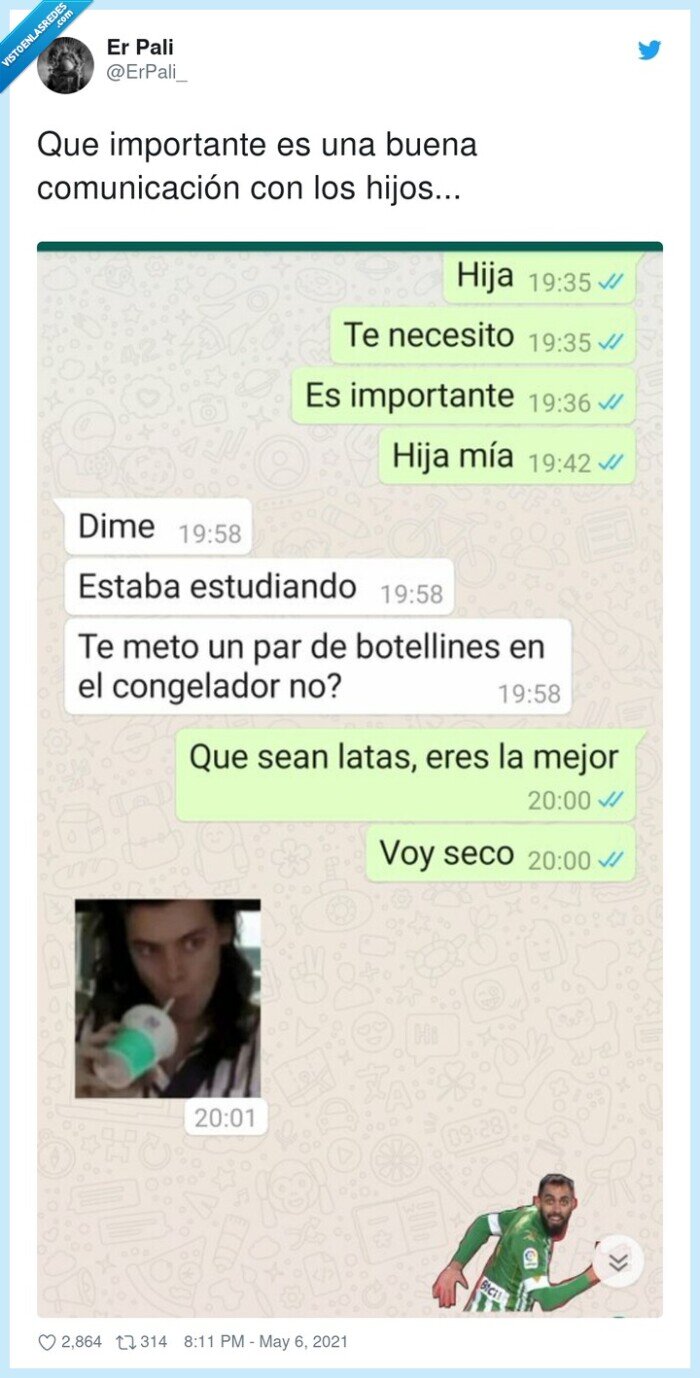 comunicación,importante,buena,hijos,botellines,congelador