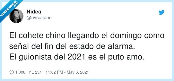 guionista,llegando,domingo,cohete,señal,estado de alarma