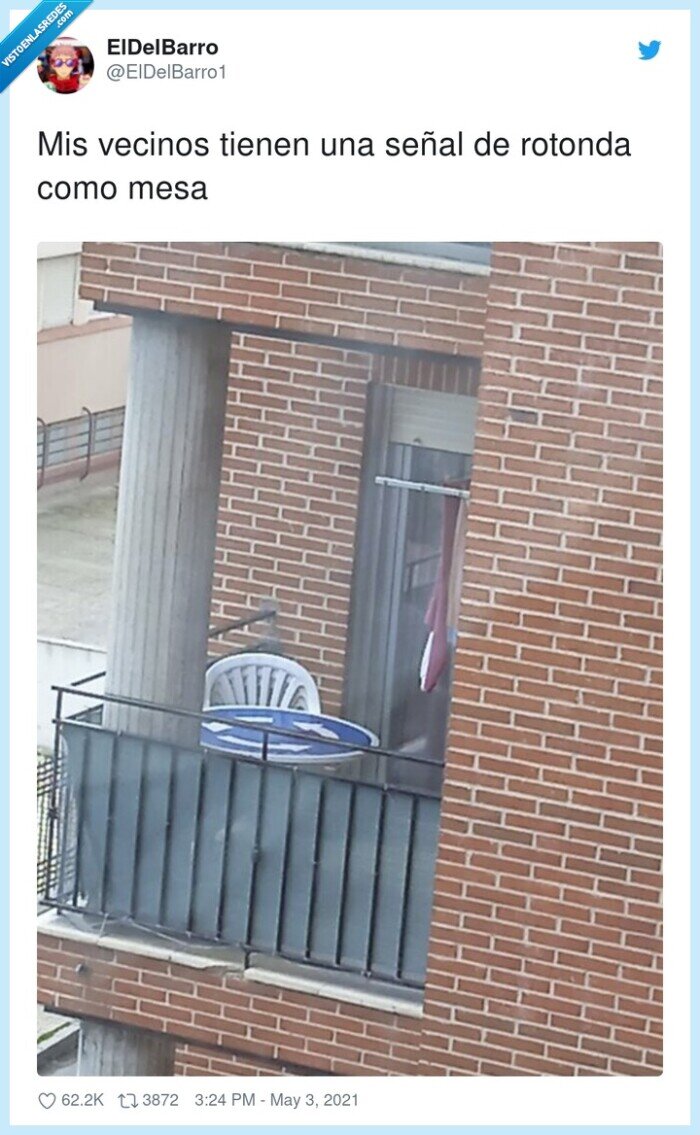 vecinos,rotonda,señal,mesa