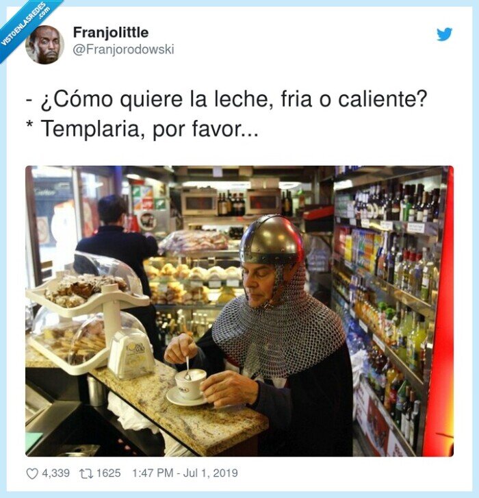 templaria,caliente,leche,fría