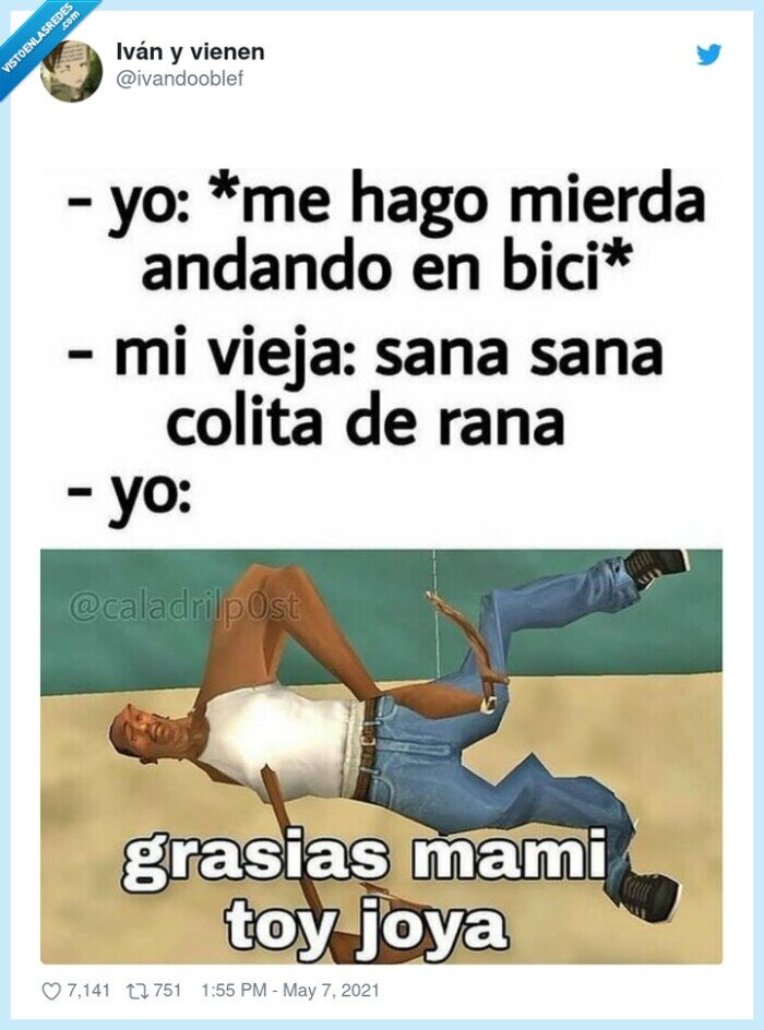 sana sana colita de rana,sanar,caerse,bicicleta