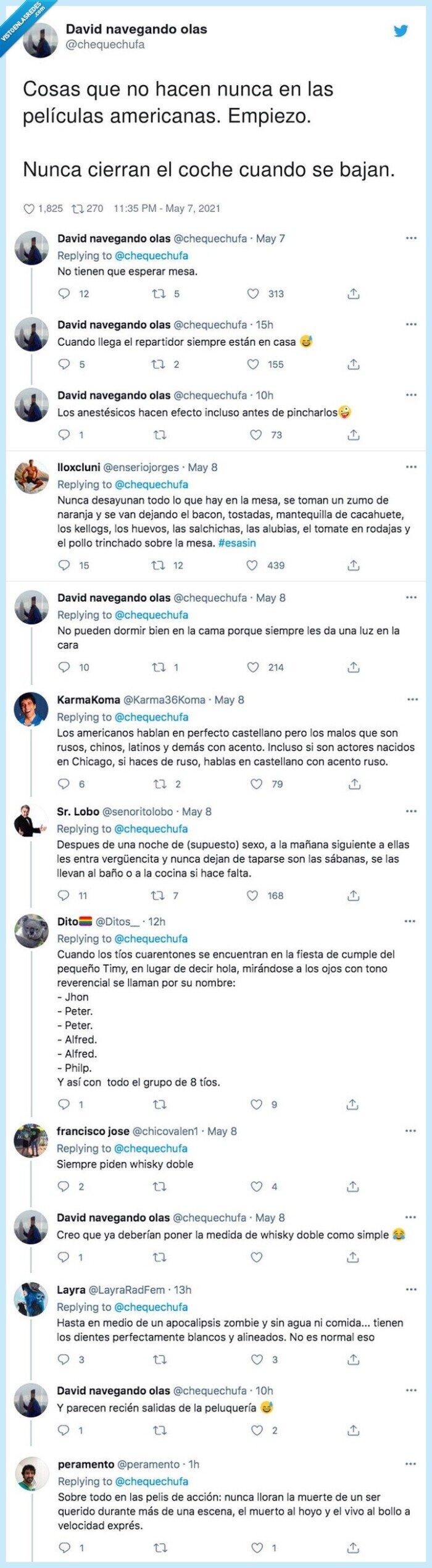 americanas,películas,listado,cosas