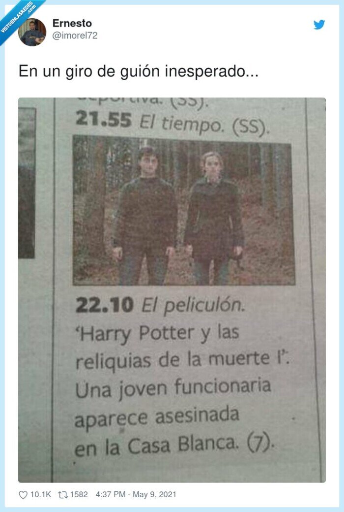 inesperado,giro de guión,harry potter,sinopsis