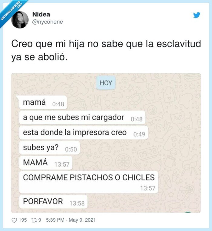 esclavitud,abolir,madre,hija,pedir