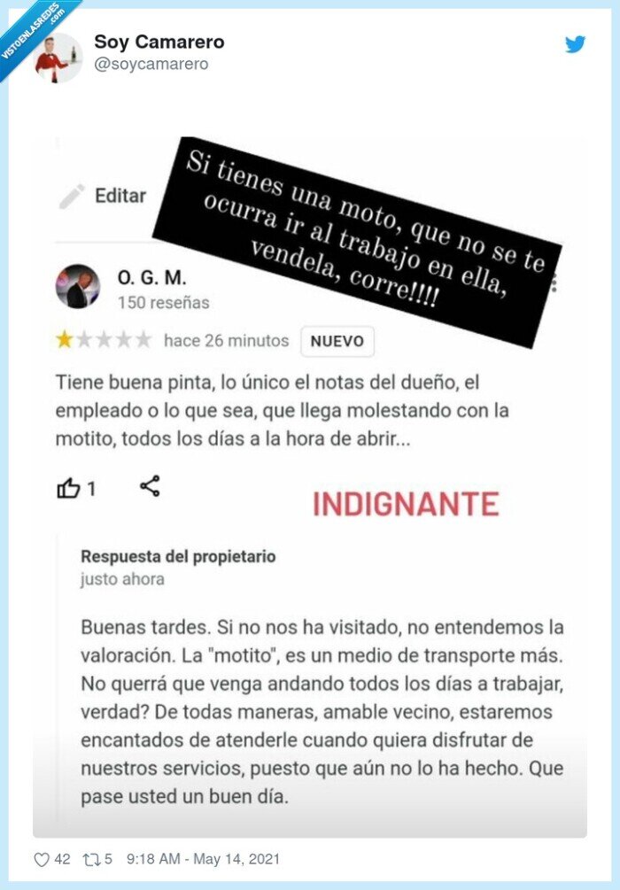 reseña,respuesta,bar