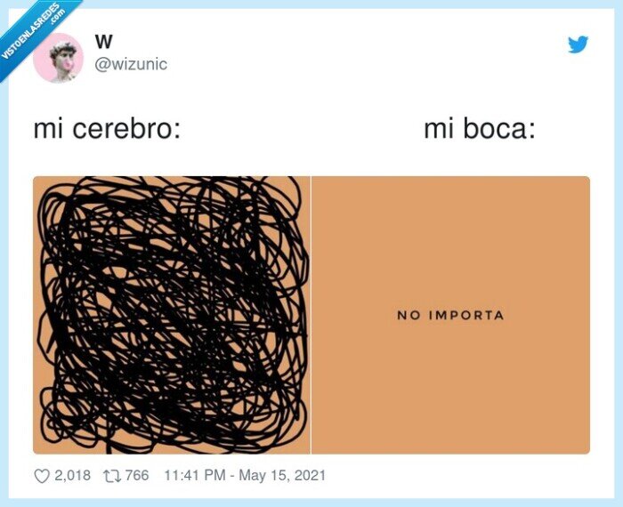 cerebro,boca,lío,alboroto