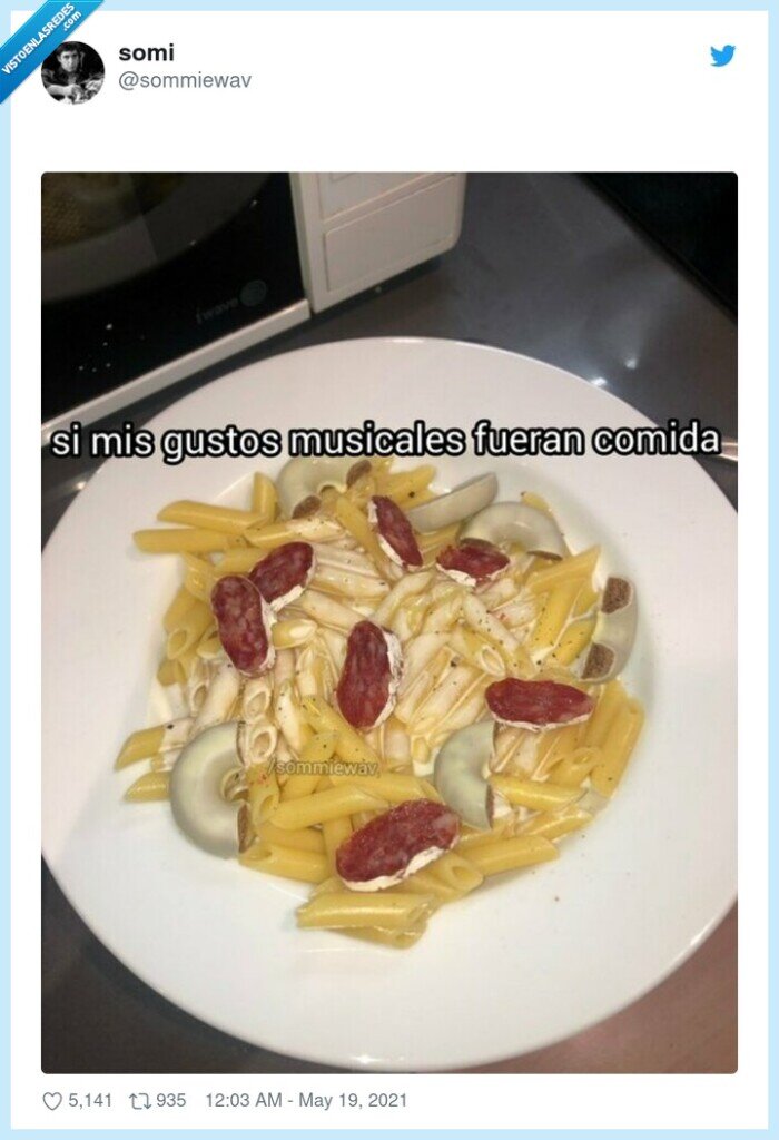 gusto musical,comida,variado