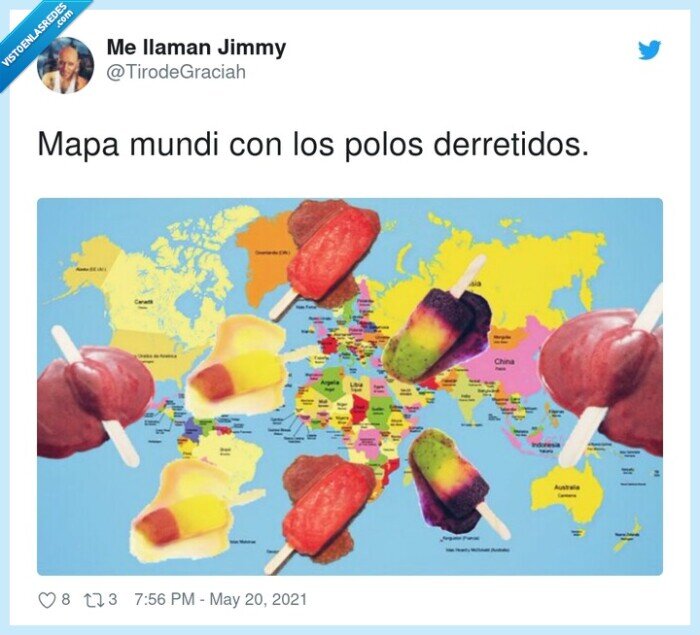 derretidos,polos,mapa mundi