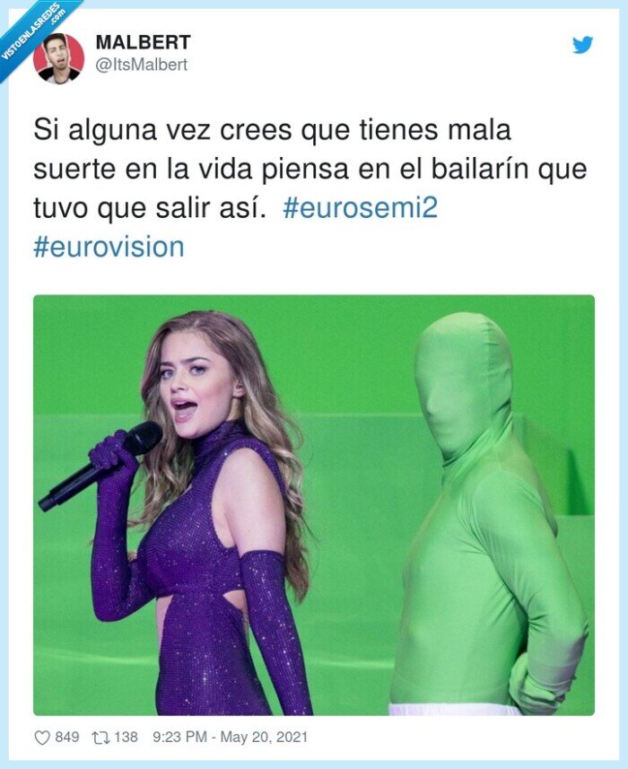 #eurovision,#eurosemi2,bailarín,suerte,alguna,tienes
