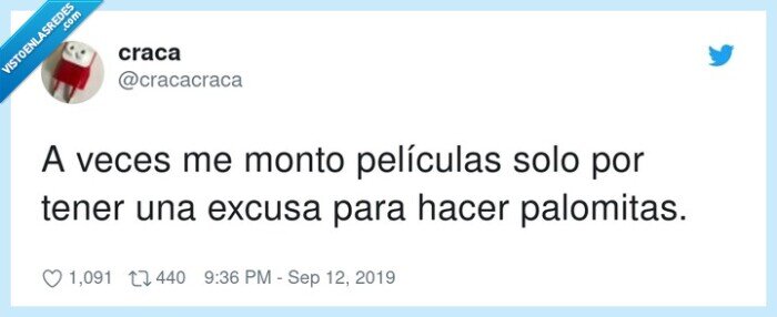 películas,palomitas,excusa,montar