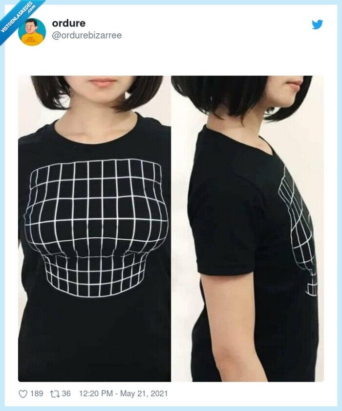 bulto,camiseta,efecto óptico