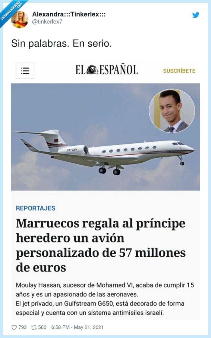 marruecos,príncipe heredero,avión
