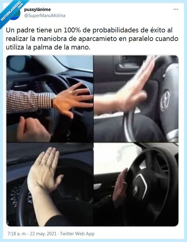 aparcamiento,padre,palma,mano