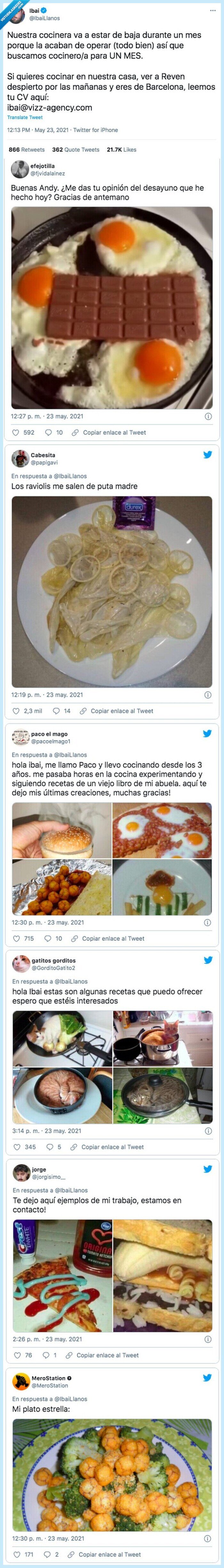 ibai,cocinero,comida,pedir
