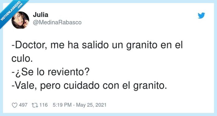 reventar,doctor,granito,cuidado