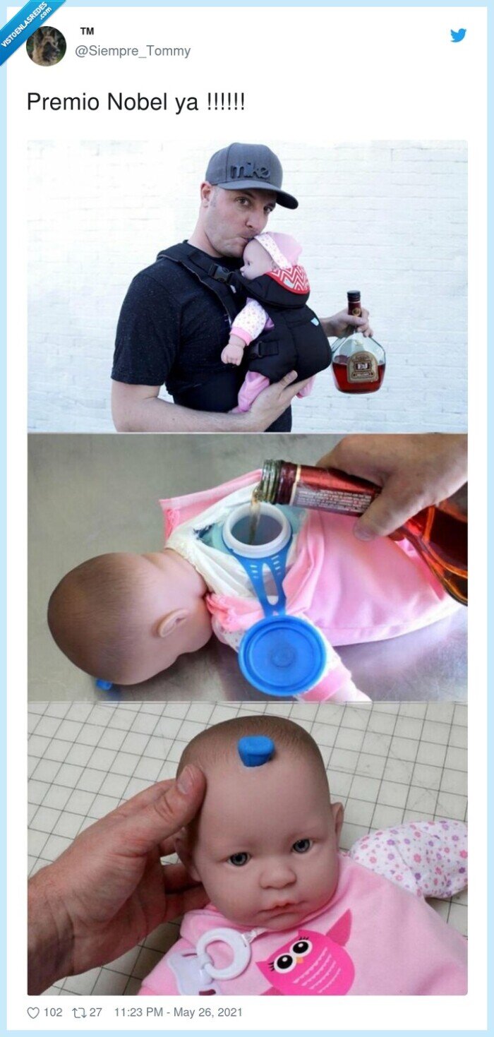 premio,nobel,petaca,bebé,beber