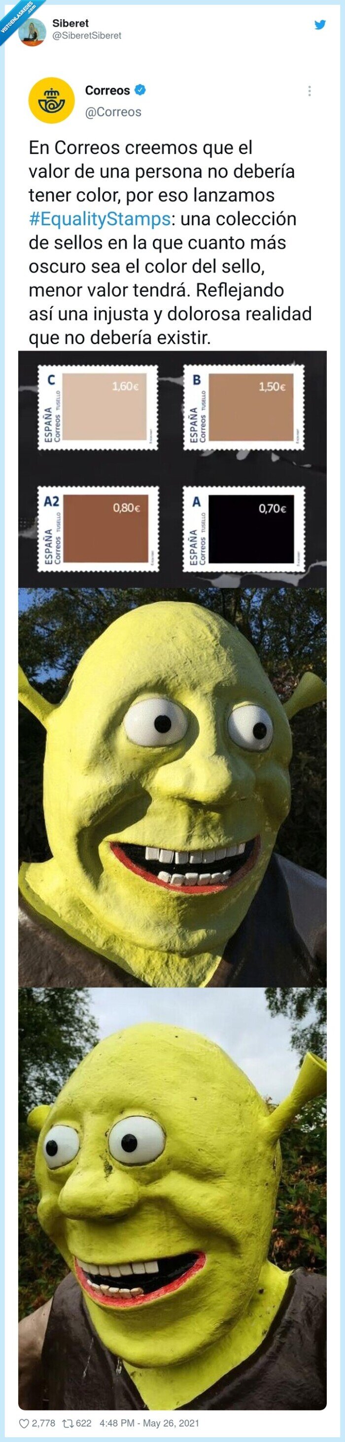 correos,liada,carne,racismo,negro,sellos