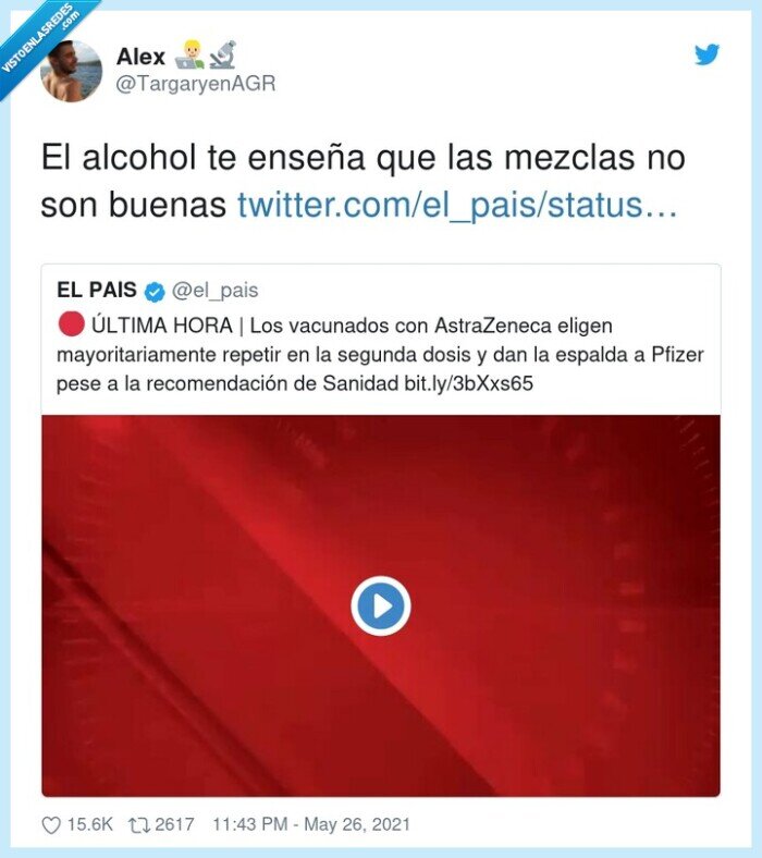 alcohol,enseñar,mezclas,vacunas,astra zeneca,pfizer