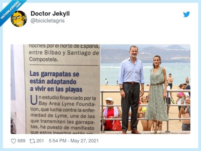 familia rey,rey,letizia,playa,garrapatas