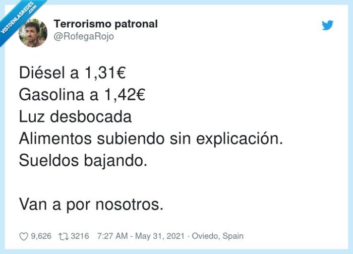explicación,alimentos,precios,subida,gasolina,vida,subir