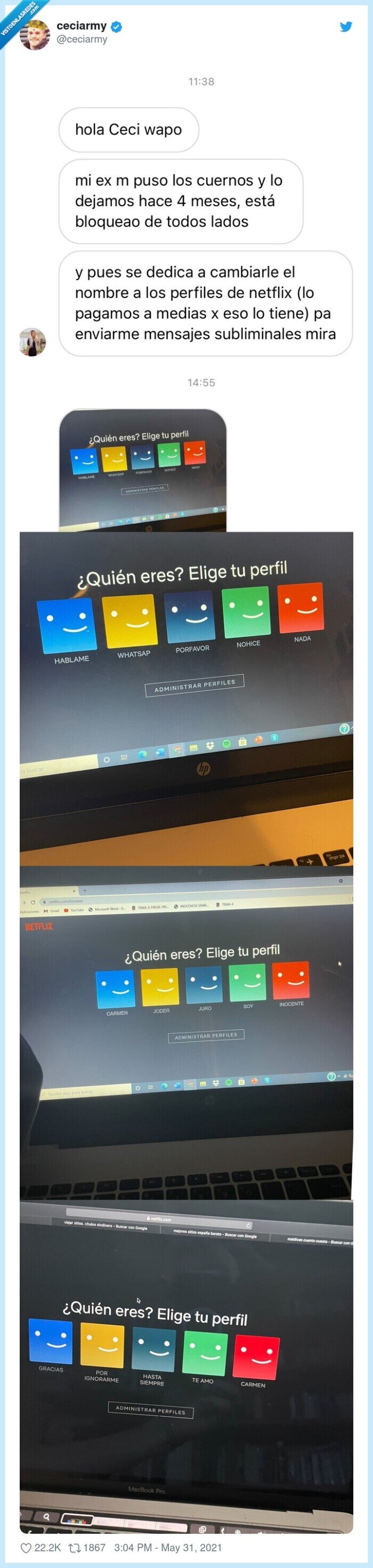 netflix,perfiles,ruptura,cambiar,nombres