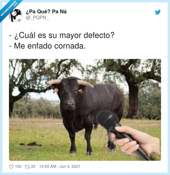 defecto,cornada,enfado,por nada,toro
