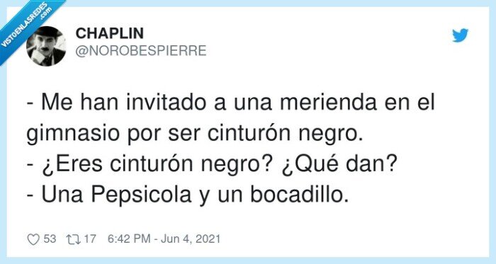 bocadillo,pepsicola,cinturón negro,merienda,gimnasio