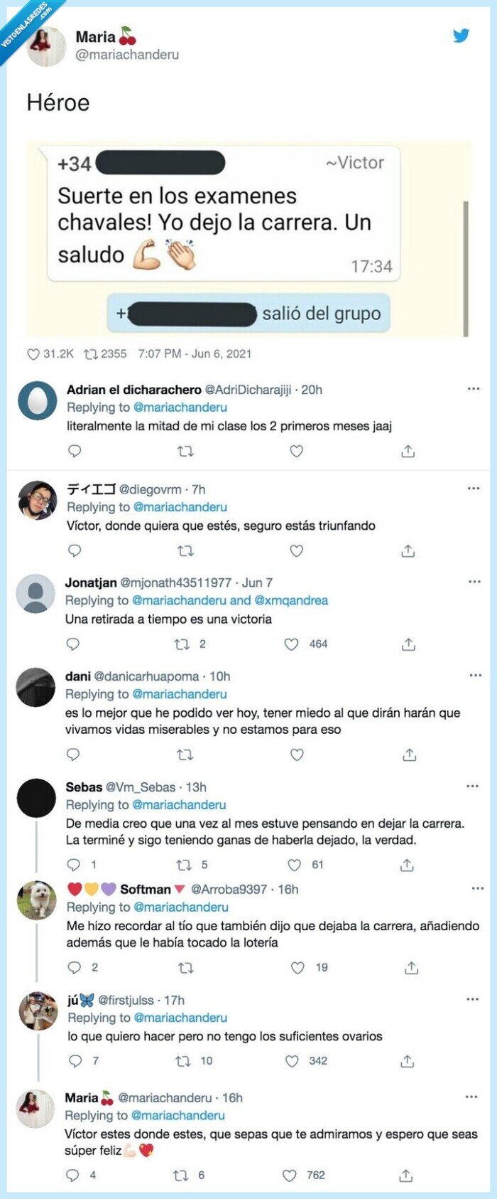 dejar,heroe,universidad,whatsapp