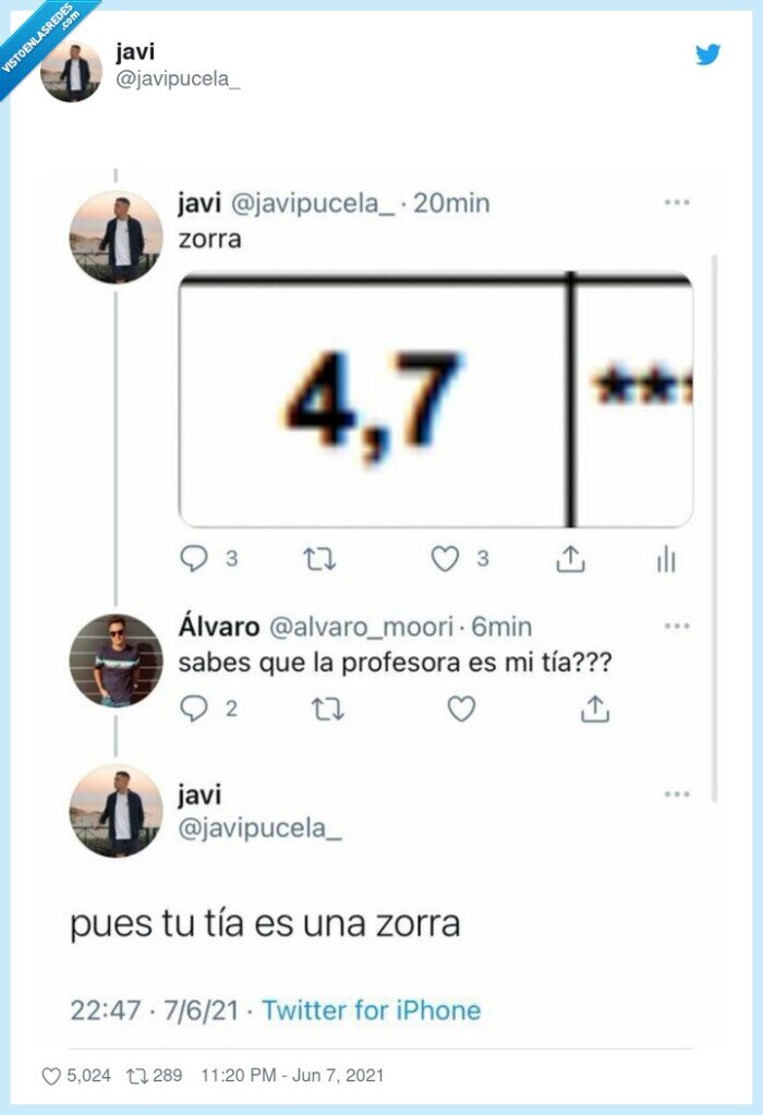 profesora,tía,zorra,suspender