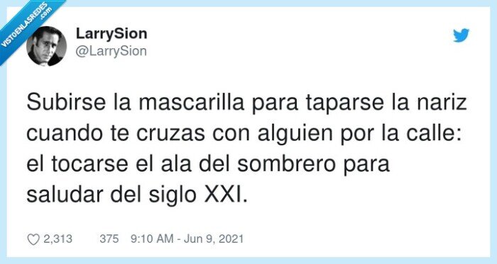 mascarilla,sombrero,subirse,taparse,saludar