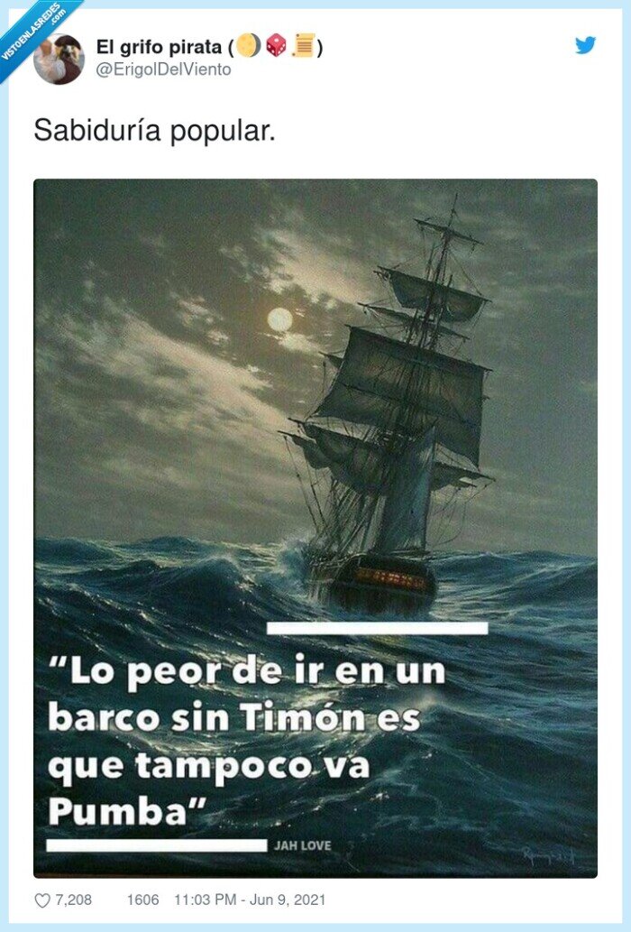 sabiduría,popular,timon,pumba,barco