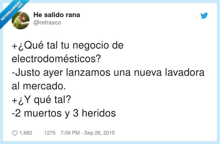 electrodomésticos,lanzar,lavadora,negocio,mercado,muertos