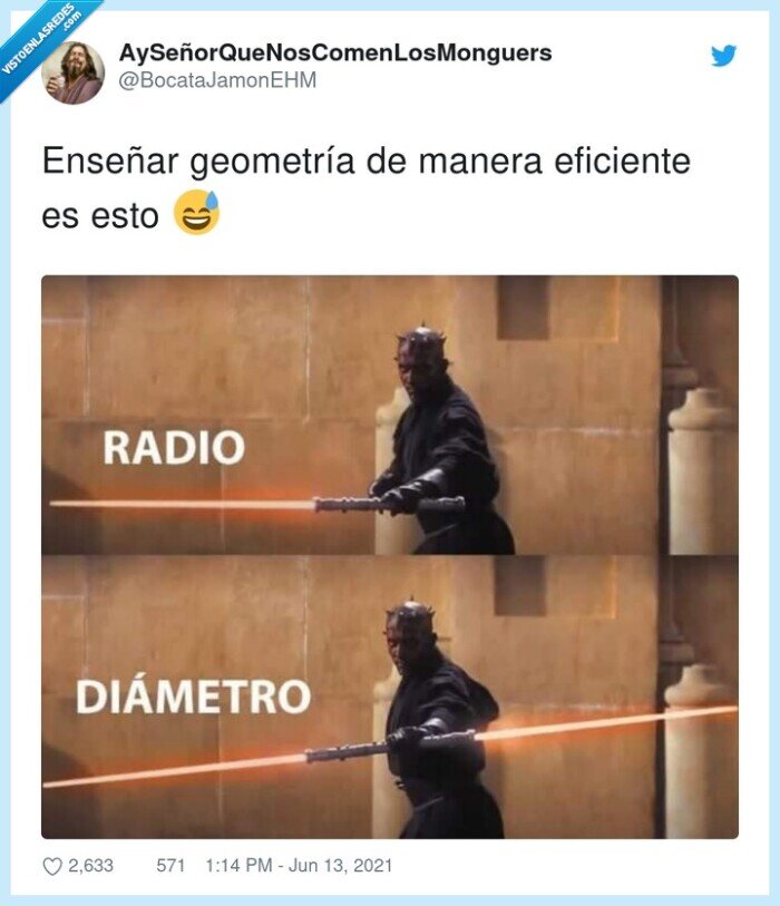 geometría,eficiente,enseñar,manera,star wars,radio,diámetro