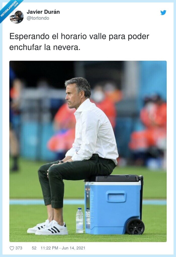 esperando,enchufar,horario valle,nevera,luis enrique