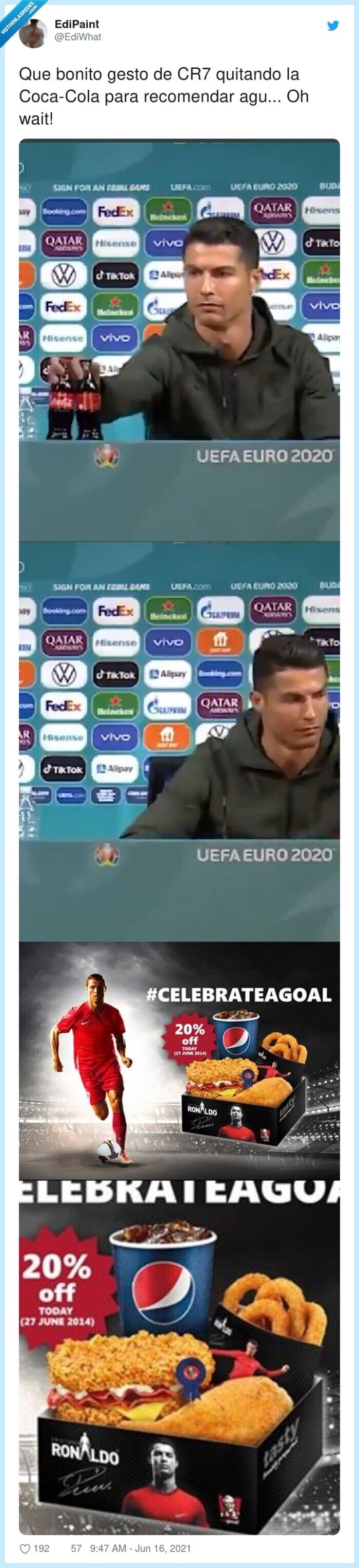 quitar,cocacola,bonito gesto,comida sana,patrocinio,pepsi