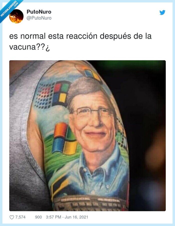 reacción,después,bill gates,vacuna,tatuaje