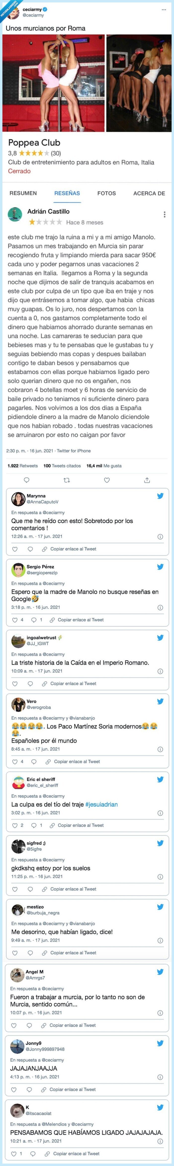 murcianos,roma,review,arruinarse