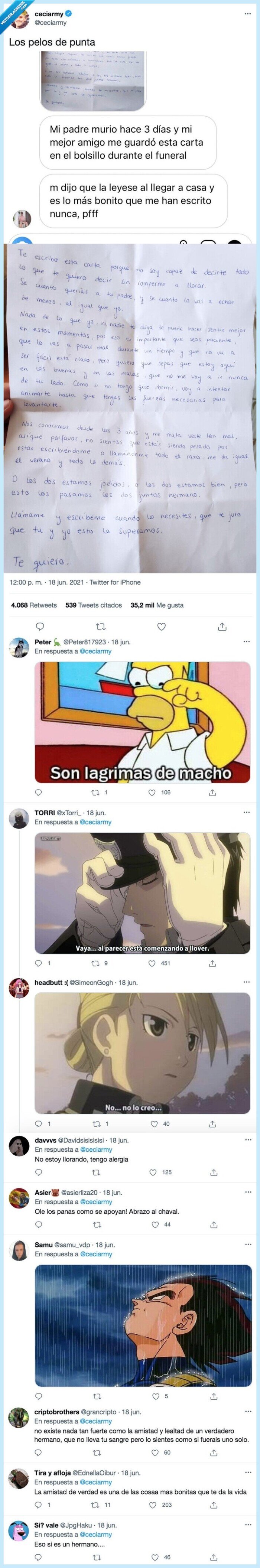 amigo,padre,muerte,carta