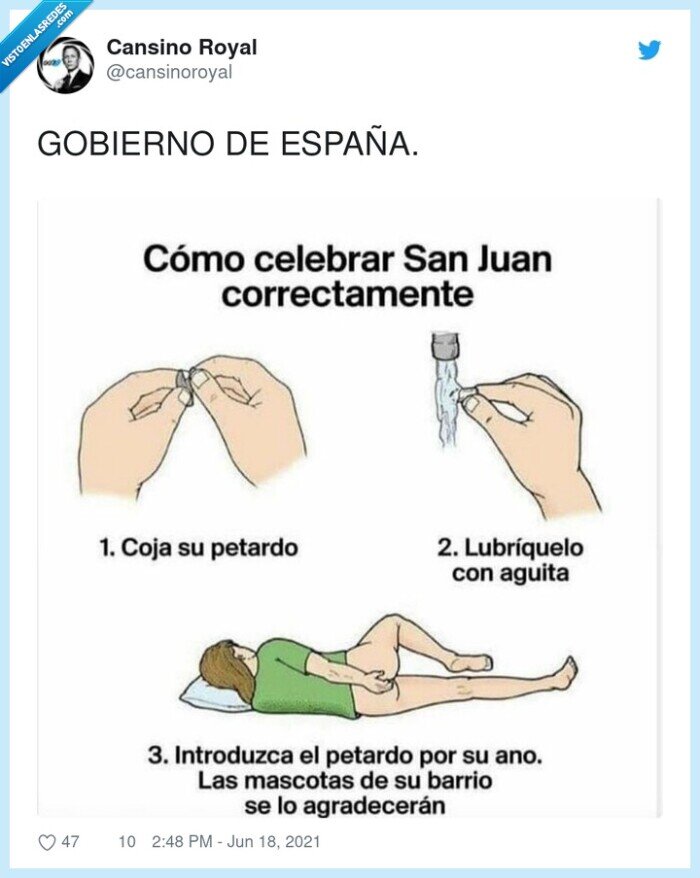 gobierno,españa,petardos,san juan,mascotas
