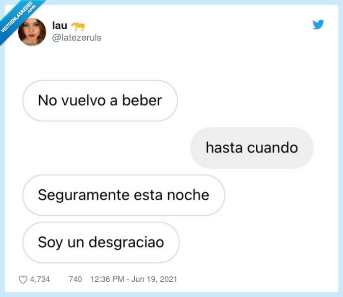 beber,nunca más,cuando
