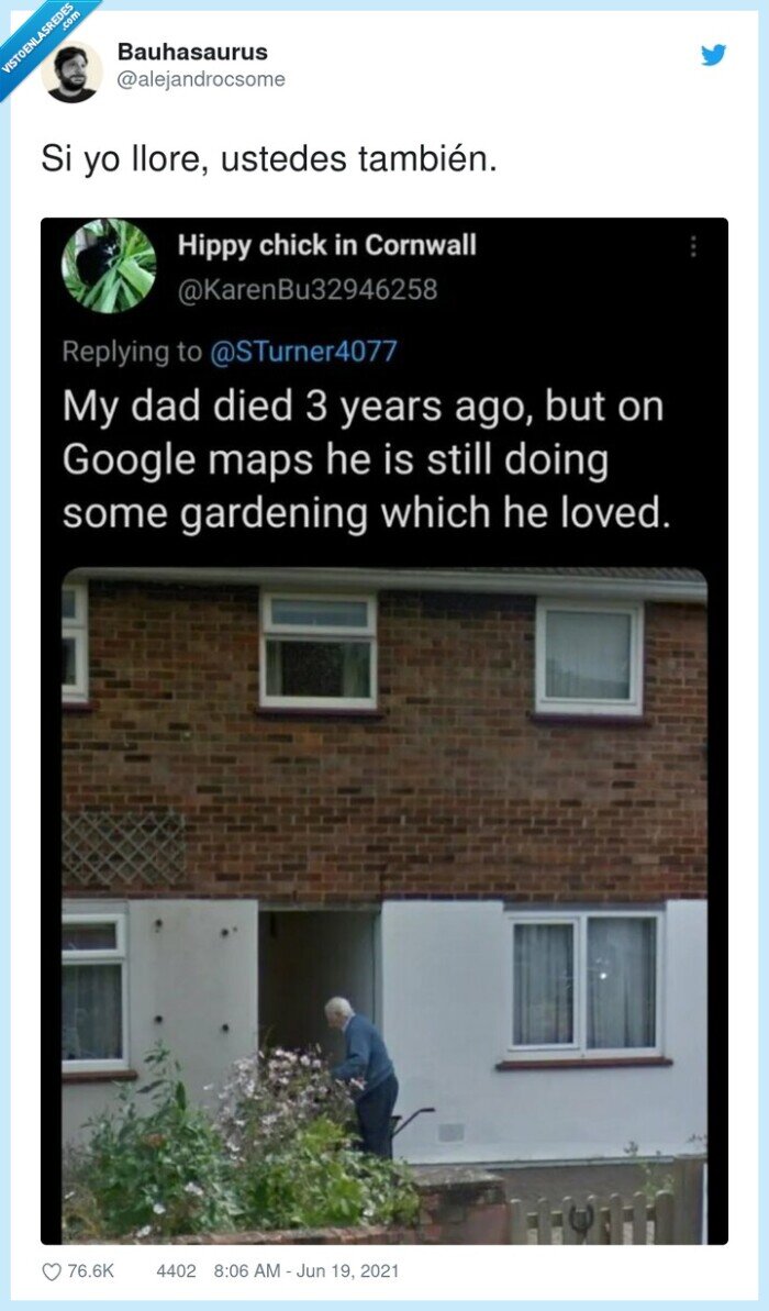 padre,muerto,jardinería,google maps