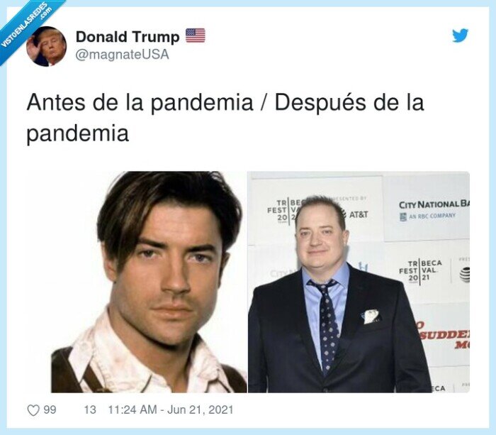 pandemia,antes,después,brendan fraser