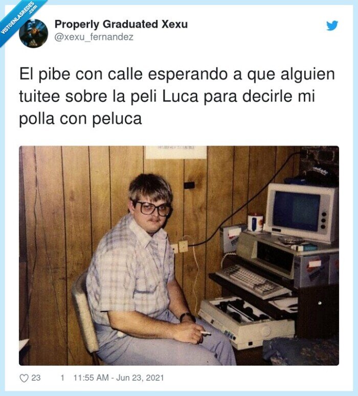 luca,friki,peluca,calle